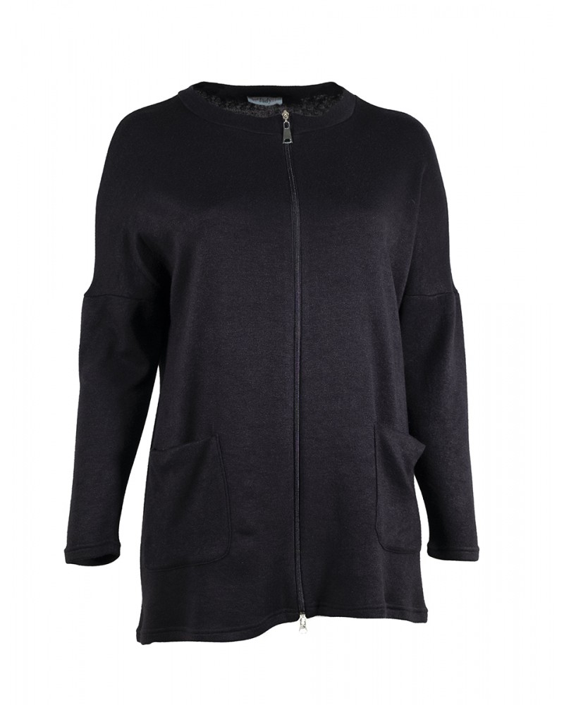 GIACCA CURVY ZIP E TASCHE