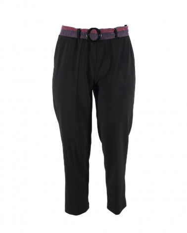 PANTALONE SCUBA GAMBASTRETTA CON CINTURA