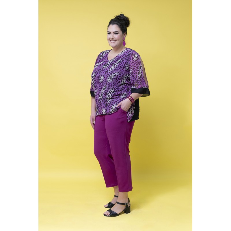 PANTALONE SCUBA GAMBASTRETTA CON CINTURA