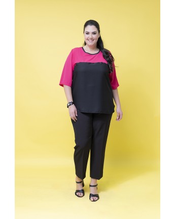 CASACCA GEORGETTE BICOLORE