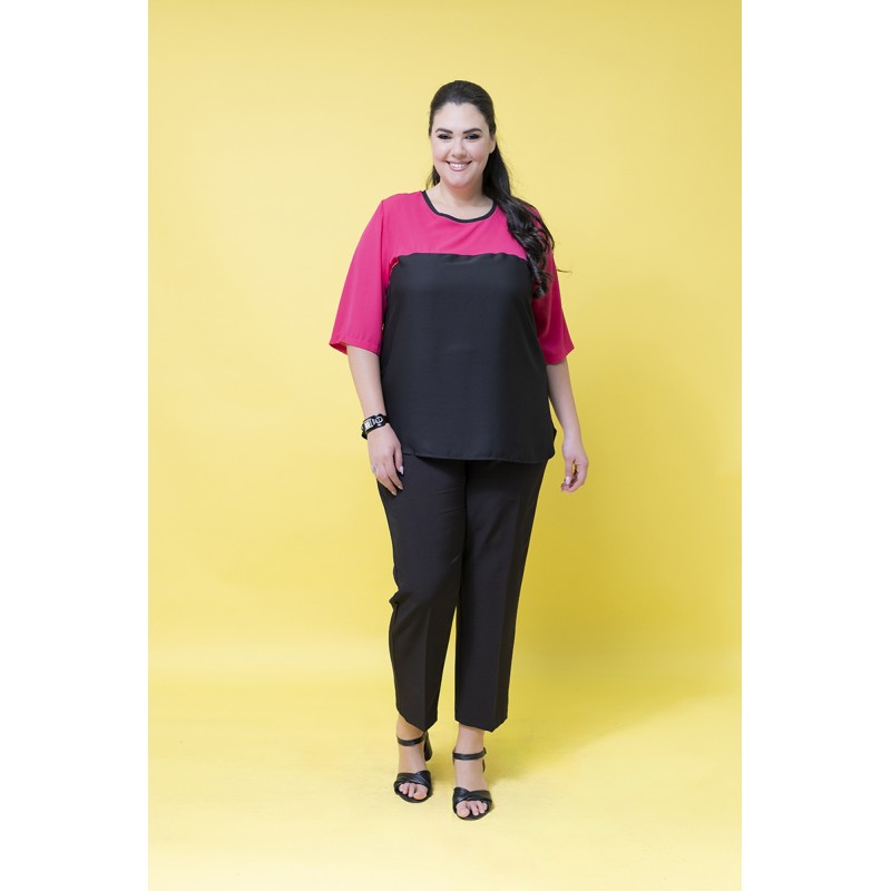CASACCA GEORGETTE BICOLORE