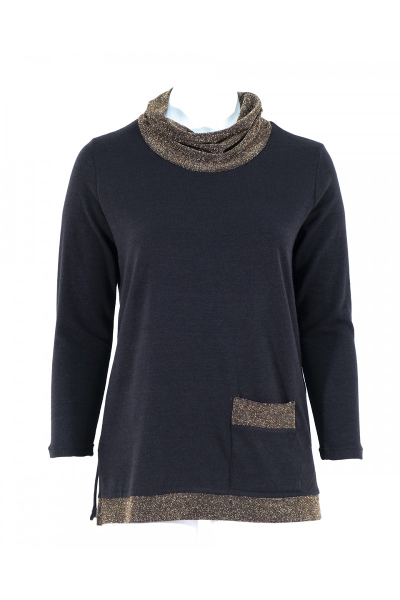 MAGLIA COLLO ANELLO FASCIA LAME'
