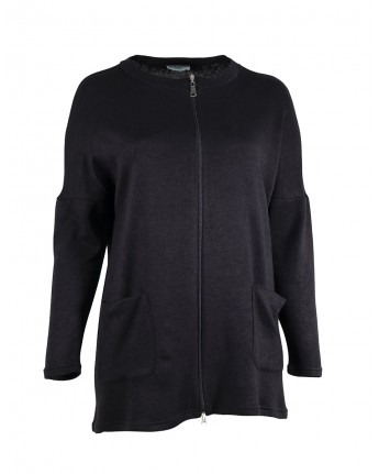 GIACCA CURVY ZIP E TASCHE