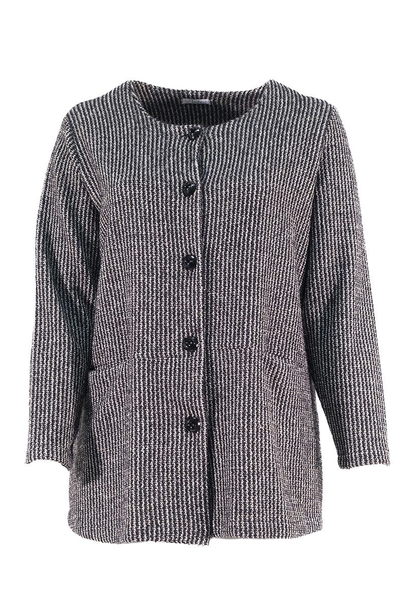 CARDIGAN MELANGE 5 BOTTONI CON TASCHE